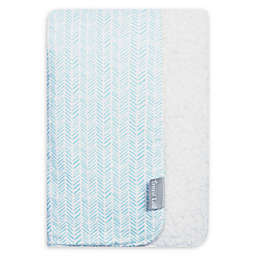 Trend Lab® Reversible Herringbone Cotton Flannel Blanket in Aqua