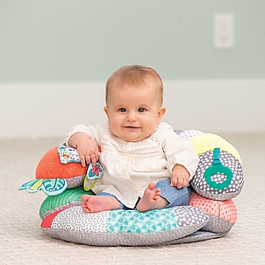 Infantino&trade; 2-in-1 Tummy Time and Seated Support in Green/Blue. View a larger version of this product image.