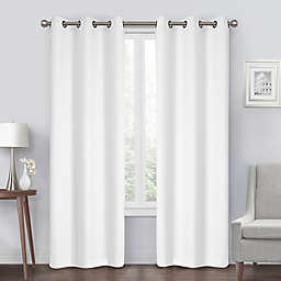 Diamond 84-Inch Grommet Blackout Window Curtain Panel in White