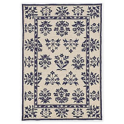 KAS Harbor Haven 2' x 3' Accent Rug in Sand/Blue