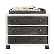 Milk Street Baby True 3-Drawer Dresser in Grey Mud/Snow White
