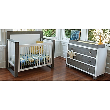 Milk Street Baby True 3-Drawer Dresser in Grey/Snow. View a larger version of this product image.