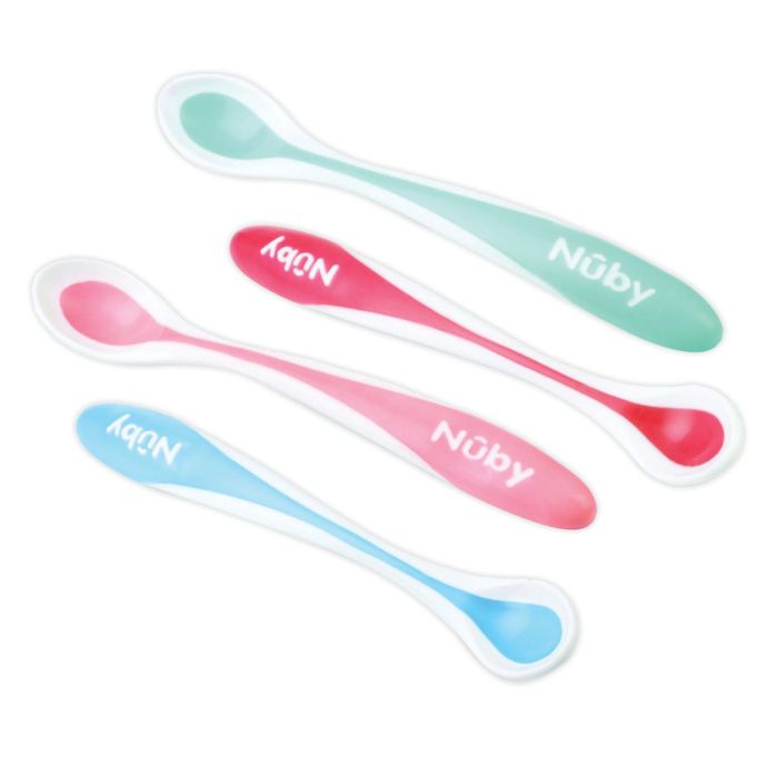 Nuby™ 4Pack Hot Safe Feeding Spoons Bed Bath and Beyond Canada