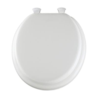 Mayfair&reg; Round Cushioned Toilet Seat in White