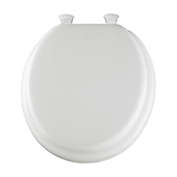 Mayfair&reg; Round Cushioned Toilet Seat in White