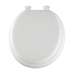 Mayfair® Round Cushioned Toilet Seat in White