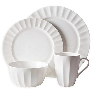 Nevaeh White&reg; by Fitz and Floyd&reg; Fluted Dinnerware Collection. View a larger version of this product image.