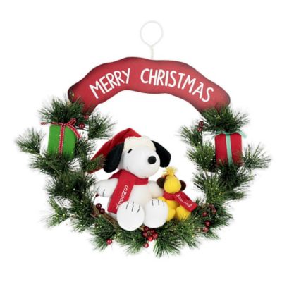Peanuts&trade; 18-Inch Snoopy and Woodstock &quot;Merry Christmas&quot; Wreath