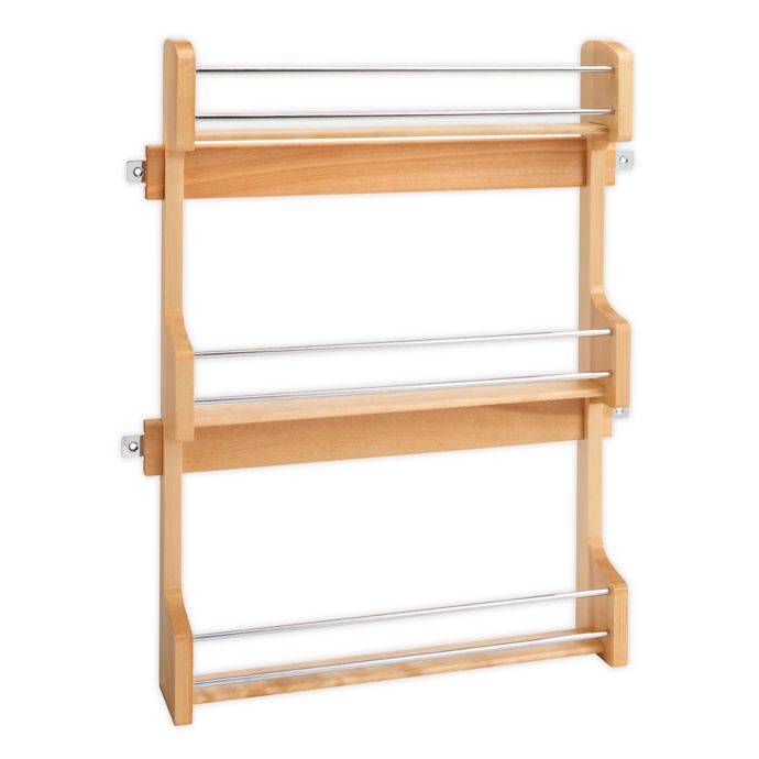 Rev A Shelf 4sr 18 Cabinet Door Mount Wood 3 Shelf Spice Rack Bed Bath Beyond