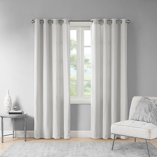 Alternate image 1 for Madison Park Englewood Grommet Solid Piece Dyed Window Curtain Panel (Single)