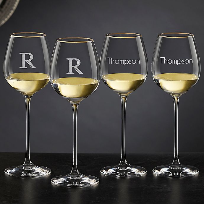 Alternate image 1 for Olivia & Oliver™ Madison Gold White Wine Glass Collection
