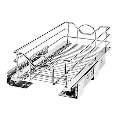 Rev-A-Shelf - 5730-12CR - 12 in. Chrome Pull-Out Basket with Soft-Close Slides. View a larger version of this product image.
