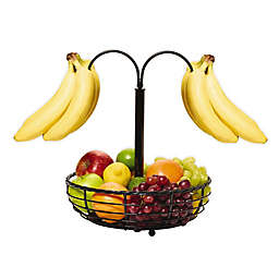 MKS Rope Basket With Banana Hook, Black, 15IN