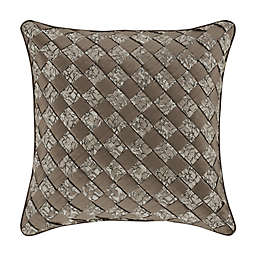 J. Queen New York™ Cracked Ice Square Throw Pillow in Taupe