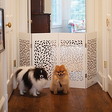 Cardinal Gates&reg; Freestanding Starburst Decorative Pet Gate in White. View a larger version of this product image.