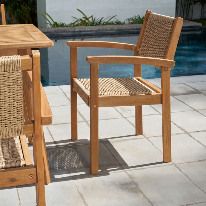 Vifah Chesapeake All Weather Wood Dining Chairs Set Of 2 Bed Bath Beyond