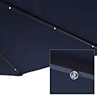 Alternate image 10 for Sunnydaze 10-Foot Offset Solar LED Patio Umbrella in Navy Blue