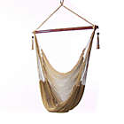 Alternate image 6 for Sunnydaze Decor Caribbean Hanging Rope Hammock Chair in Tan