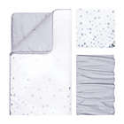 Alternate image 1 for Trend Lab&reg; Sprinkle Stars 3-Piece Crib Bedding Set in Grey/Silver