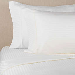 Brookstone® BioSense Stripe 500-Thread-Count Tencel Standard/Queen Pillowcase Set in Ivory