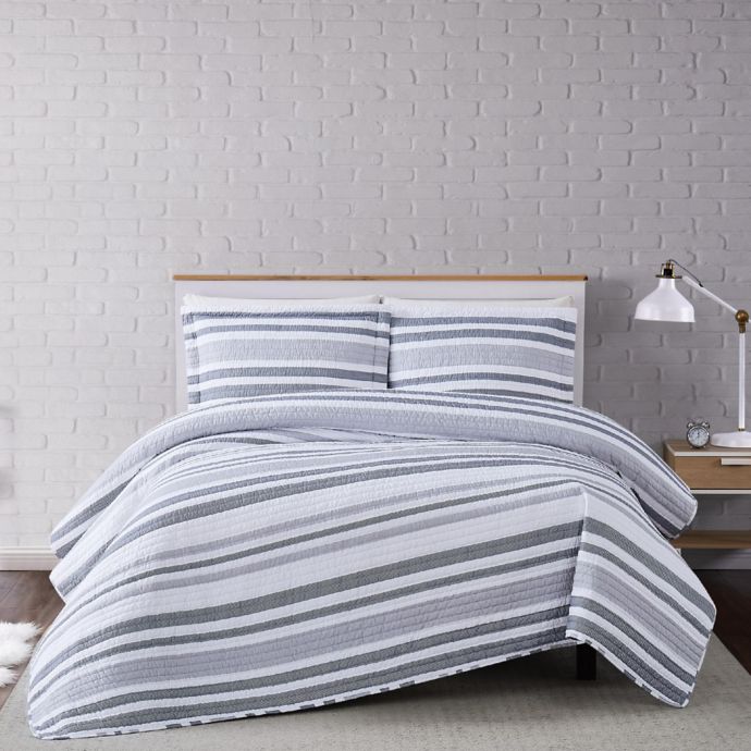 Truly Soft® Curtis Stripe Quilt Set | Bed Bath & Beyond