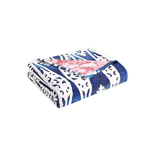 Alternate image 1 for Tracy Porter® Blair Throw Blanket in Navy/Pink