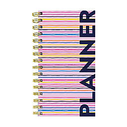 TF Publishing Pink Stripe Undated Weekly Spiral Pocket Planner