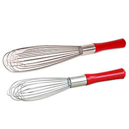All-Purpose French Whisk with Red Enamel Wood Handle