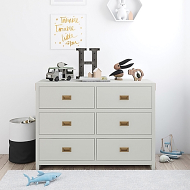 Baby Relax Miles 6-Drawer Dresser in Grey. View a larger version of this product image.
