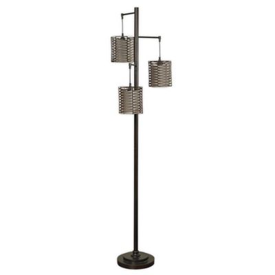 style craft floor lamp with 3 lights