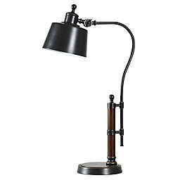 StyleCraft Table Lamp in Brushed Steel/Russet Bronze
