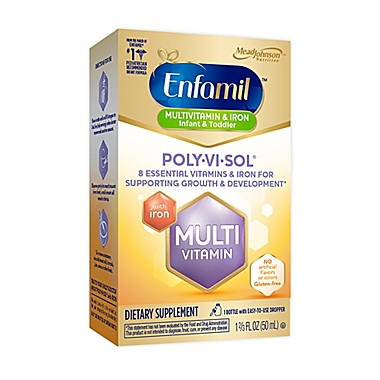 Enfamil&trade; Poly-vi-sol&reg; 50 ml Multivitamin Drops with Iron. View a larger version of this product image.