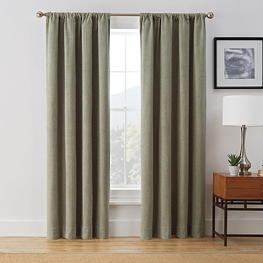 Alternate image 1 for Brookstone® Harvey Rod Pocket Room Darkening Window Curtain Panel (Single)