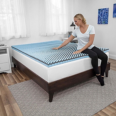 SensorPEDIC Sensorwell 2.5&quot; Charcoal-Infused Memory Foam Full Mattress Topper. View a larger version of this product image.