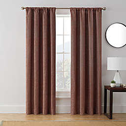 Brookstone® Troy 95-Inch Rod Pocket Room Darkening Window Curtain Panel in Spice (Single)