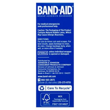 Johnson &amp; Johnson&reg; Band-Aid&reg; 20-Count Flexible Fabric Assorted Adhesive Bandages. View a larger version of this product image.