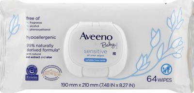 Aveeno&reg; Baby&reg; 64-Count Sensitive Eczema Therapy Soothing Bath Wipes