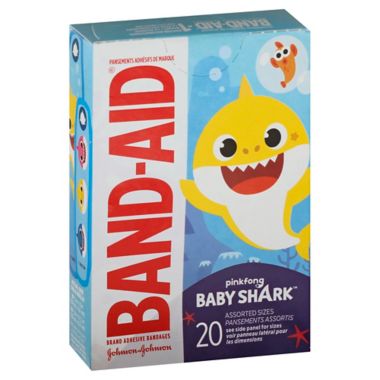 Johnson &amp; Johnson&reg; Band-Aid&reg; 20-Count Baby Shark&trade; Assorted Adhesive Bandages. View a larger version of this product image.