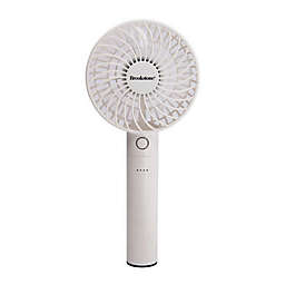 Brookstone® 4-Inch Rechargeable Mini Fan with Power Bank in White