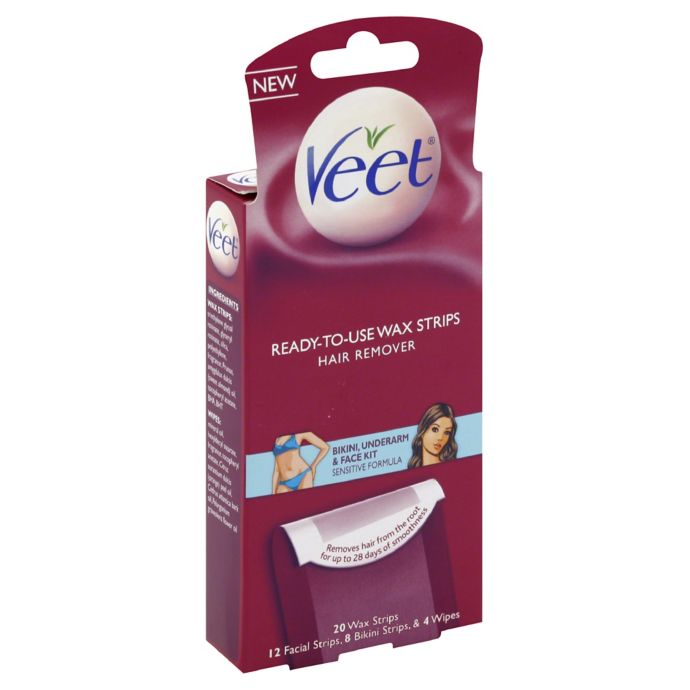 Veet 20 Count Ready To Use Wax Hair Removal Strips Bed Bath