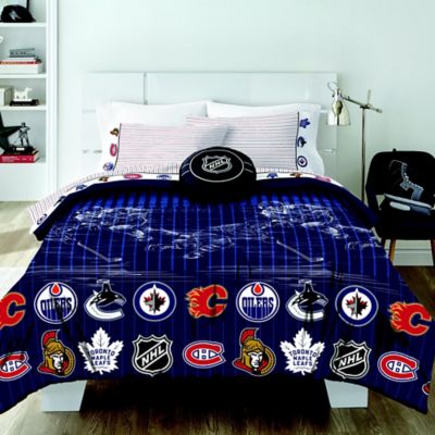 NHL Canadian Teams Plain Weave Comforter in Blue