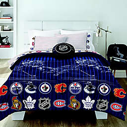 NHL Canadian Teams Plain Weave Comforter in Blue