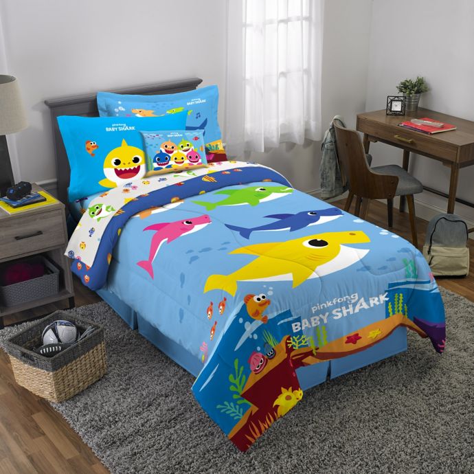 Baby Shark 3 Piece Twin Full Comforter Set Bed Bath Beyond