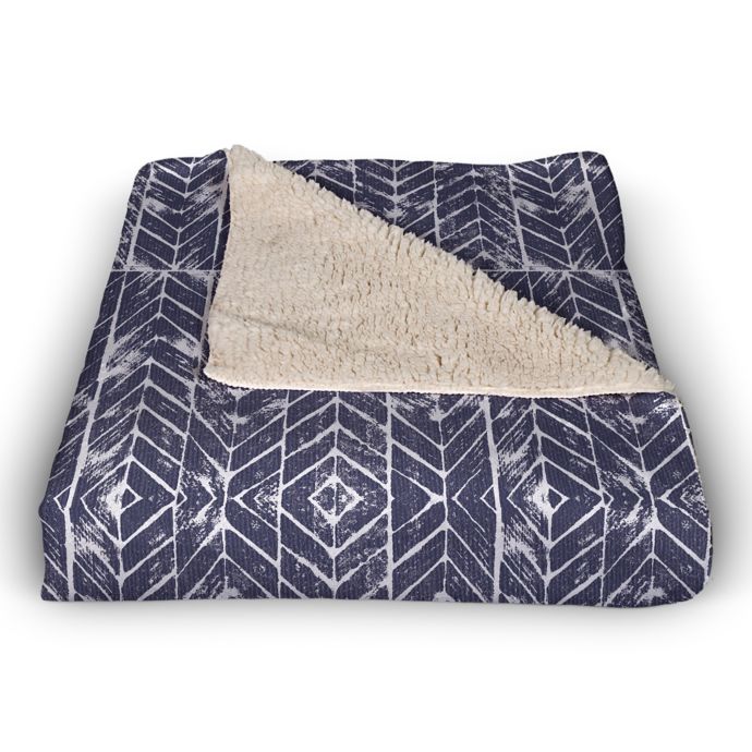 Hani Indigo Tribal Print Throw - Shop Throws and Blankets ...