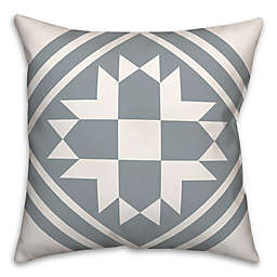 Slate Barn Quilt Square  18x18 Throw Pillow