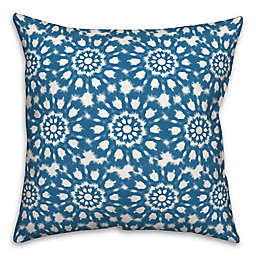 Blue Radial Shibori 18x18 Spun Poly Pillow