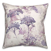 Purple Spring Wildflowers 18x18 Spun Poly Pillow