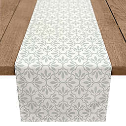 Designs Direct Sage Quatrefoil Poly Twill Table Runner
