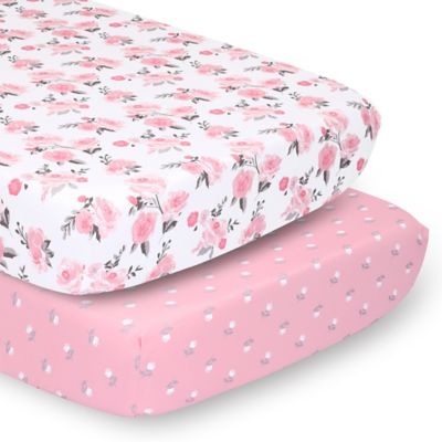 rose crib sheet