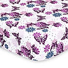 Alternate image 1 for The Peanutshell&trade; 2-Pack Purple Butterfly Fitted Crib Sheets